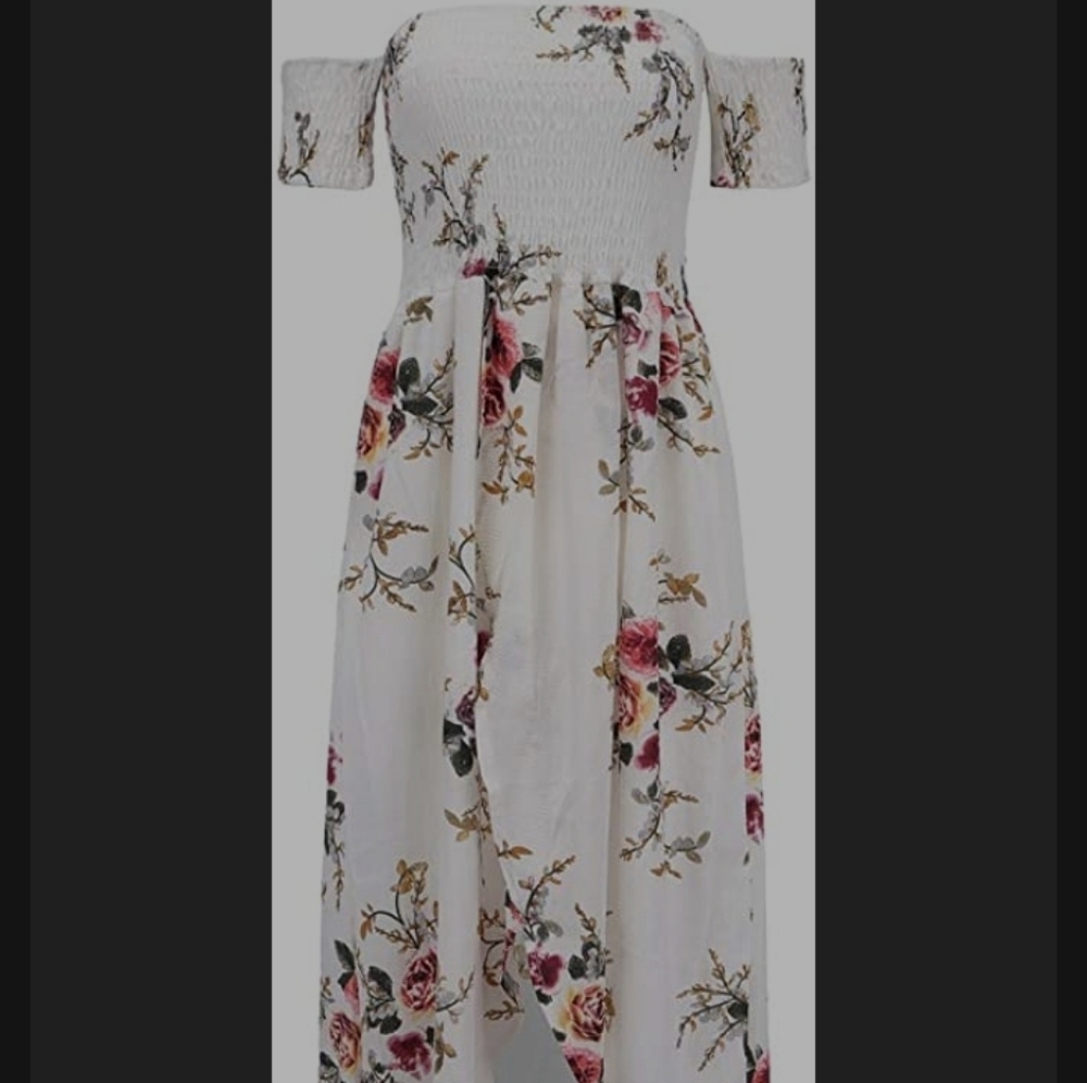 SVALIY Women Floral Off The Shoulder Dress